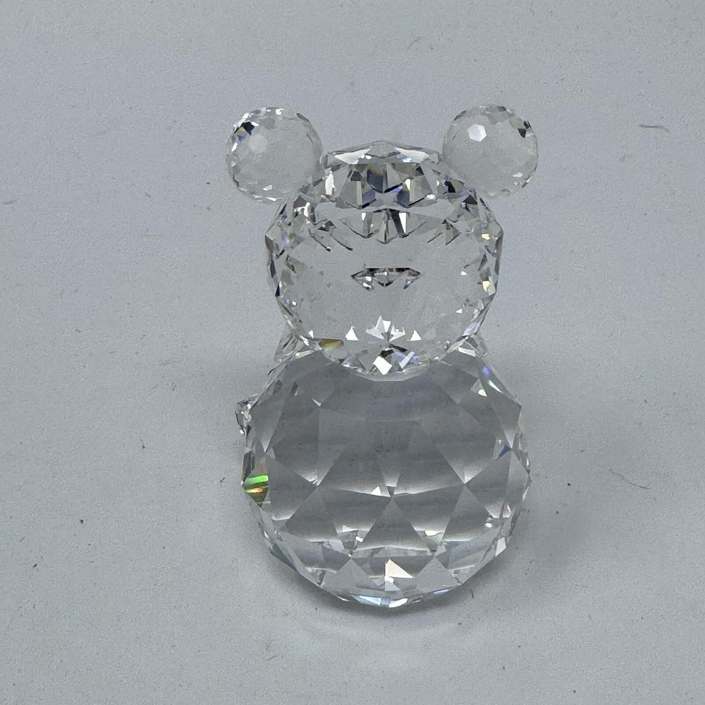 Swarovski Crystal Bear Figurine Clear Silver Crystal Retired With Box - Picture 4 of 12